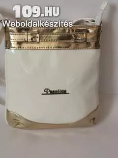 Prestige női táska oldaltáska fehér-arany